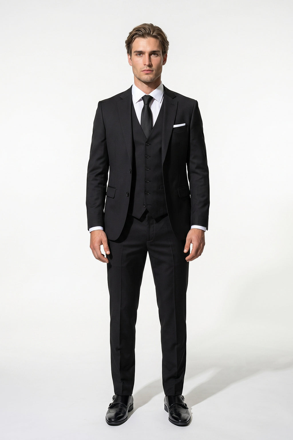 Slim Fit Tailored Three Piece Suit Men Wedding Groom Prom