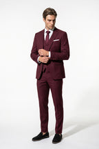 Slim Fit Tailored Three Piece Suit Men Wedding Groom Prom