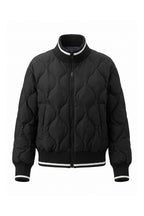 Women’s Winter Warm Quilted Bomber Jacket with Ribbed Stand Collar