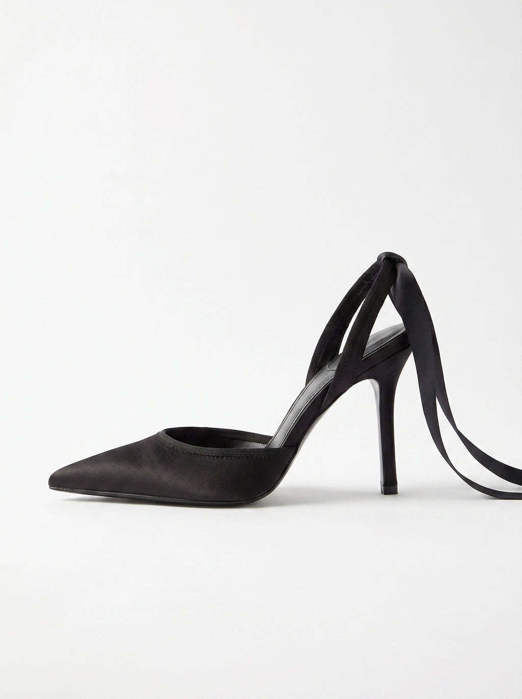 Pointed Toe Tie Up Stiletto Heels For Formal Evening Court Women Shoes