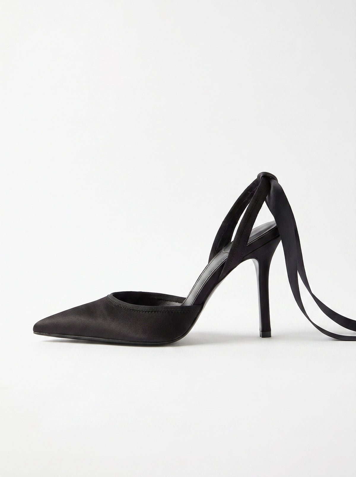 Pointed Toe Tie Up Stiletto Heels For Formal Evening Court Women Shoes