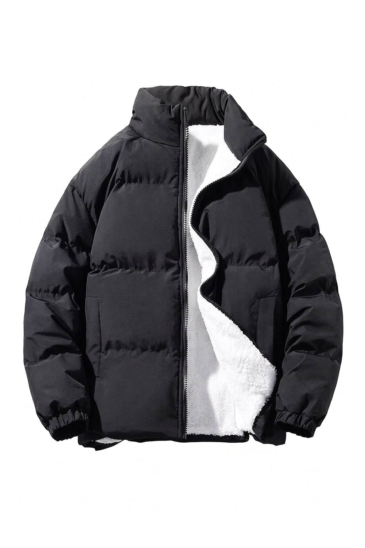 Men's Warm Fleece Lined Puffer Jacket