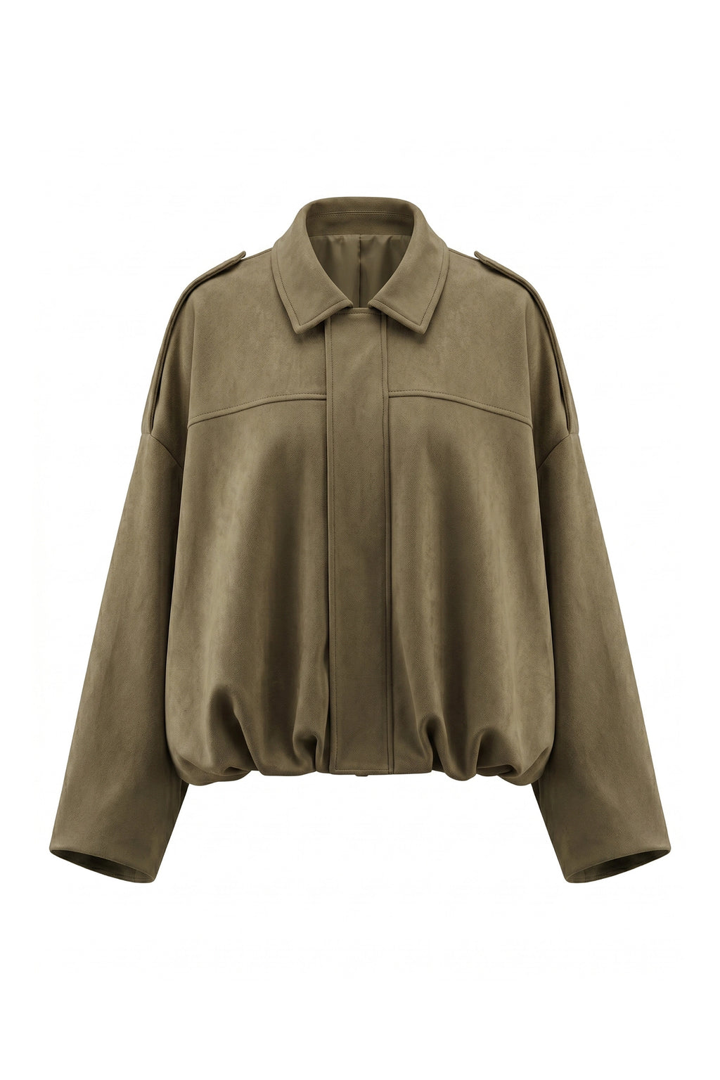 Women’s Winter Cropped Bomber Jacket with Oversized Fit