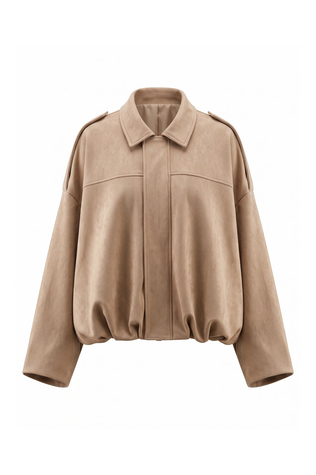 Women’s Winter Cropped Bomber Jacket with Oversized Fit
