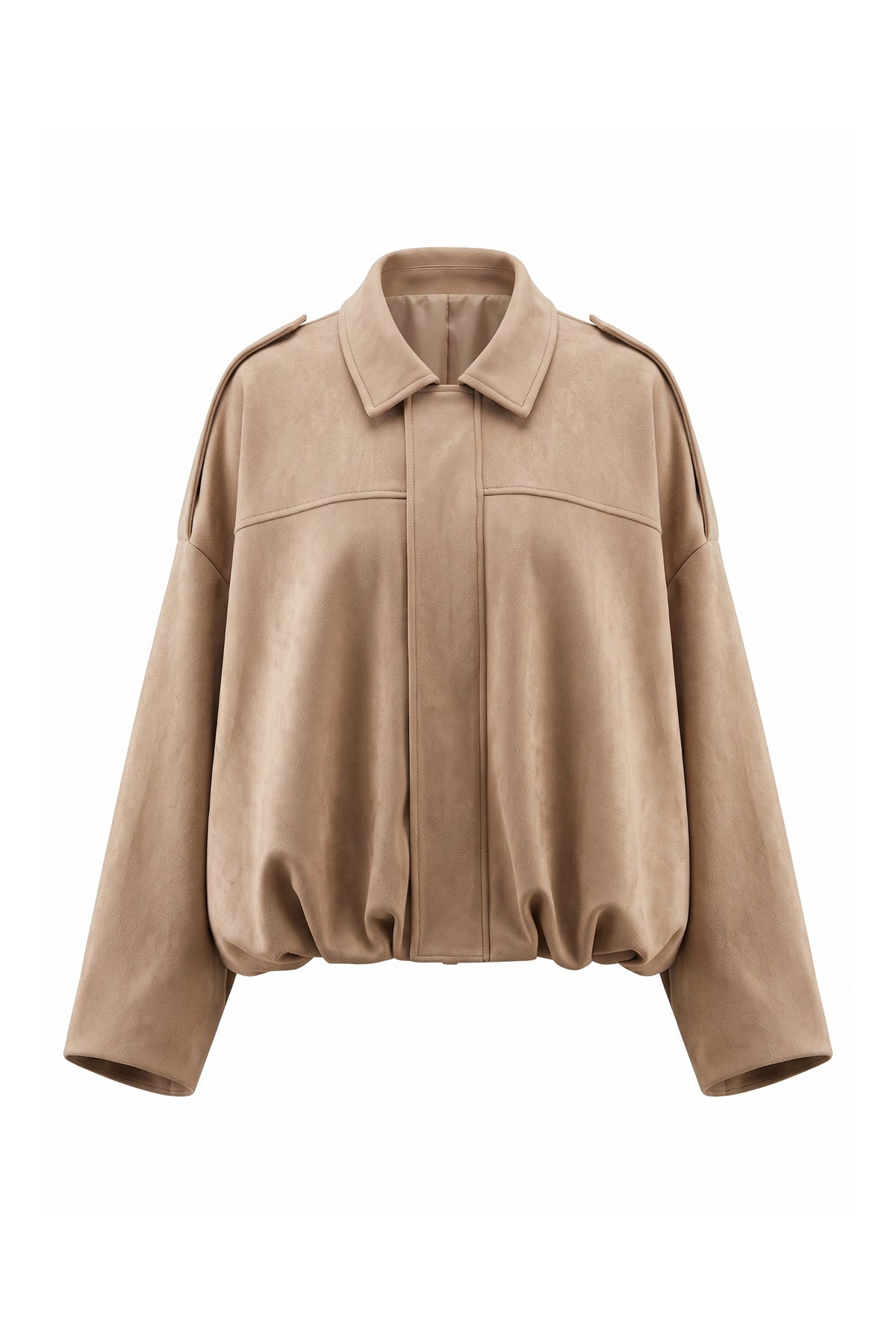 Women’s Winter Cropped Bomber Jacket with Oversized Fit