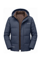 Men’s Winter Warm Hooded Puffer Jacket with High Collar