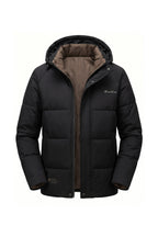 Men’s Winter Warm Hooded Puffer Jacket with High Collar