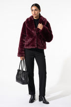Women's Winter Cosy Cropped Faux Fur Jacket