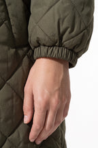 Women's Winter Warm Long Diamond Quilted Hooded Puffer Coat