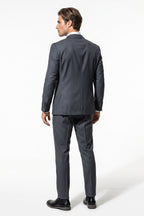 Men's Tailored Fit Double Breasted Two Piece Suit Set - Peak Lapel Blazer and Trousers