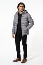 Men's Lightweight Warm Hooded Quilted Puffer Jacket