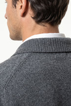 Men’s Winter Comfortable Knitted Polo Jumper with Long Sleeves