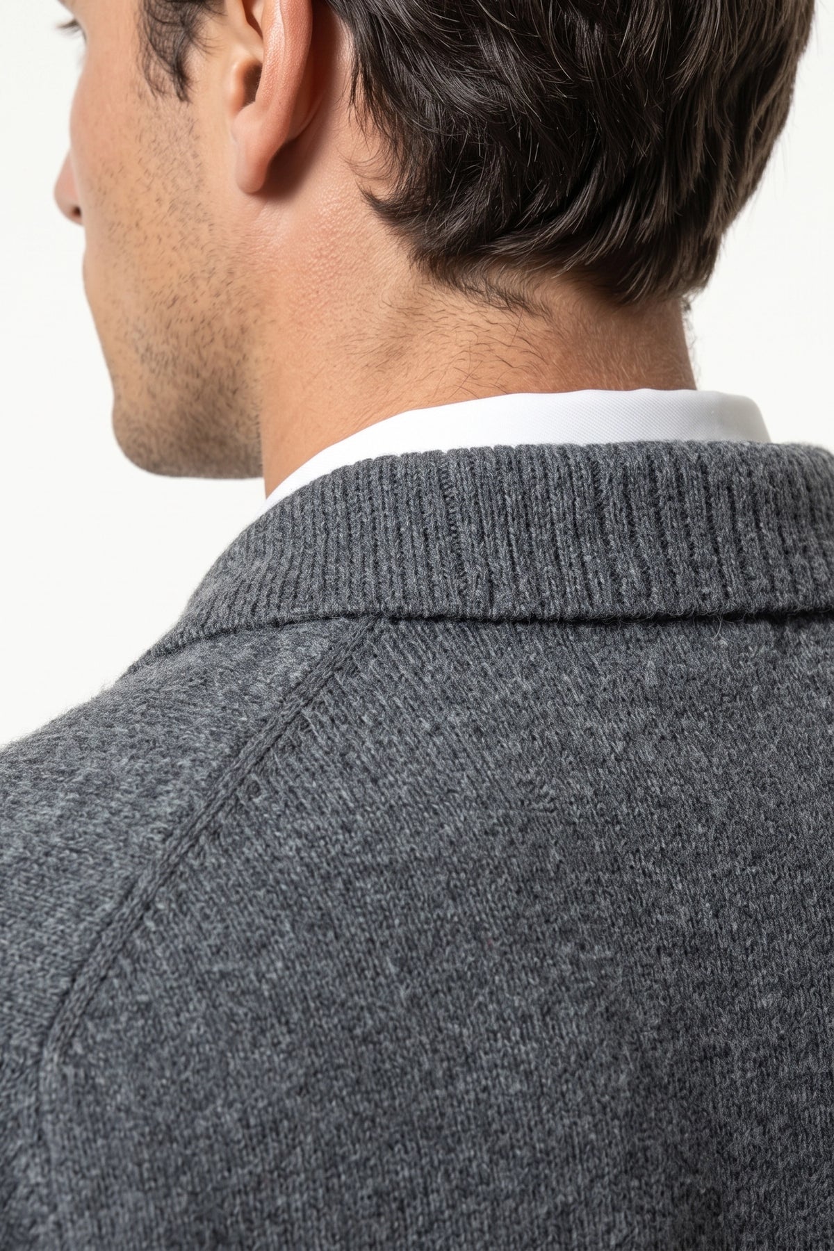 Men’s Winter Comfortable Knitted Polo Jumper with Long Sleeves