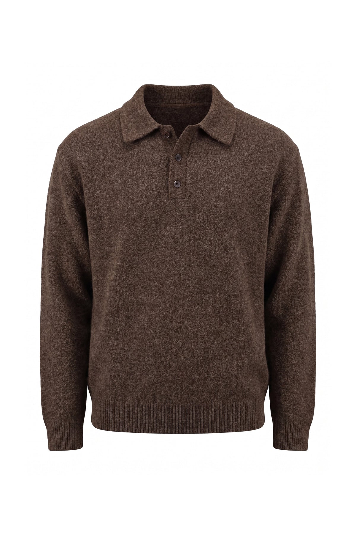 Men’s Winter Comfortable Knitted Polo Jumper with Long Sleeves