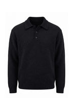 Men’s Winter Comfortable Knitted Polo Jumper with Long Sleeves
