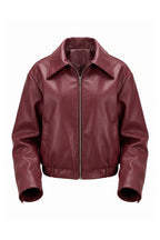 Women's Winter Versatile Oversized Faux Leather Jacket