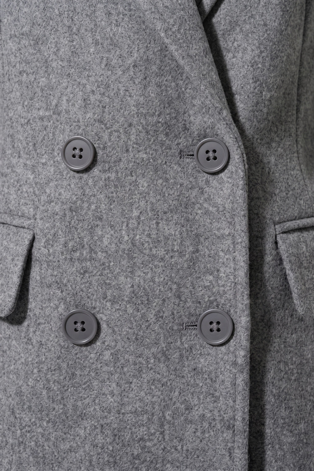 Women’s Winter Warm Long Coat with Double Breasted Front and Notched Lapel