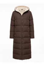 Women’s Winter Warm Longline Fleece Lined Puffer Coat with Hood