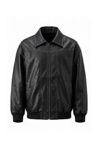 Women’s Winter Versatile Oversized Leather Jacket with Zip Up Front