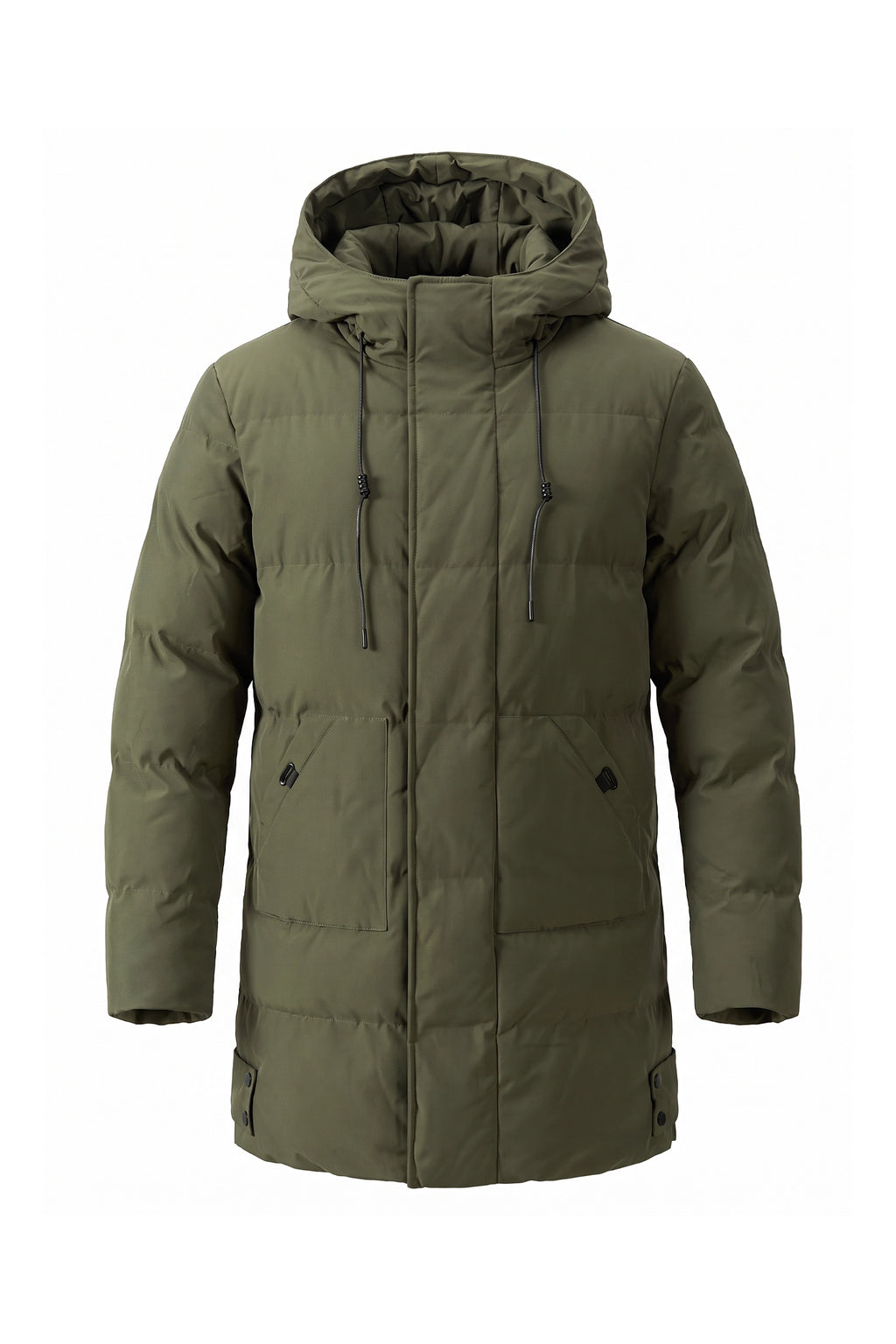 Men’s Winter Warm Longline Hooded Puffer Jacket