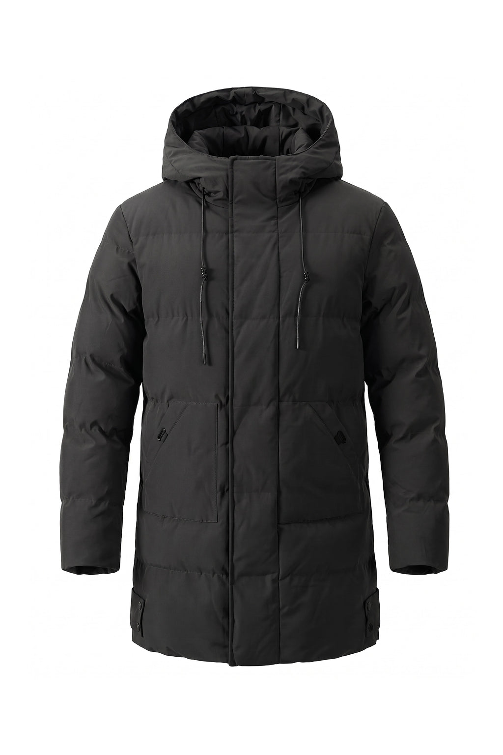 Men’s Winter Warm Longline Hooded Puffer Jacket