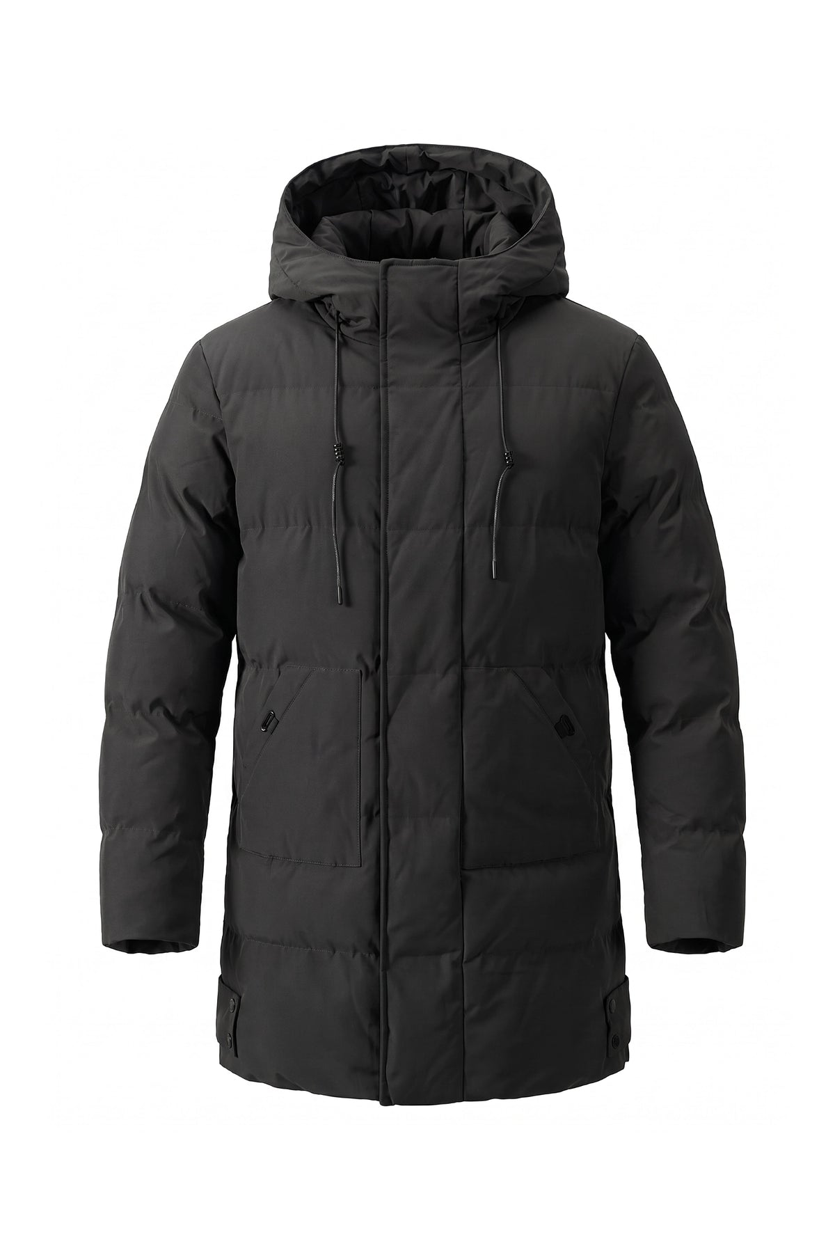 Men’s Winter Warm Longline Hooded Puffer Jacket