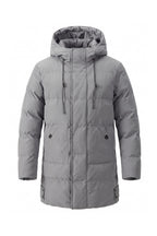 Men’s Winter Warm Longline Hooded Puffer Jacket