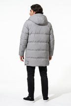 Men’s Winter Warm Longline Hooded Puffer Jacket