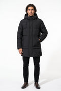 Men’s Winter Warm Longline Hooded Puffer Jacket