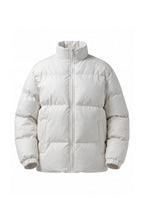 Men's Winter Warm Fleece Lined Puffer Jacket with Stand Collar