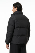 Men's Winter Warm Fleece Lined Puffer Jacket with Stand Collar
