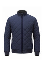 Men's Winter Warm Fleece Lined Quilted Jacket with Stand Collar