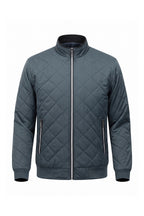 Men's Winter Warm Fleece Lined Quilted Jacket with Stand Collar