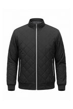 Men's Winter Warm Fleece Lined Quilted Jacket with Stand Collar