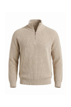Men’s Winter Warm Ribbed Quarter Zip Knit Jumper