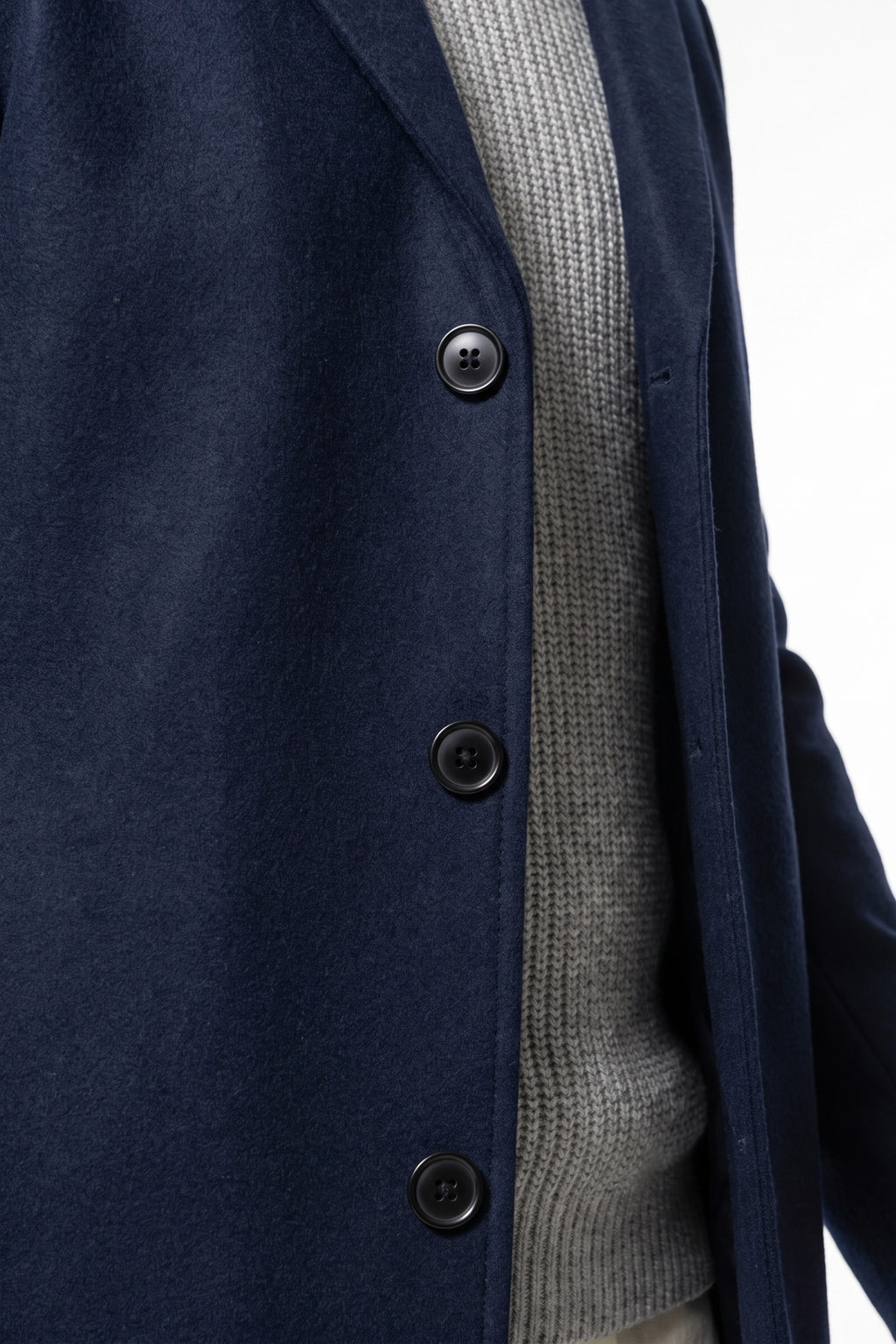 Men’s Winter Warm Longline Overcoat Single Breasted Notched Lapel