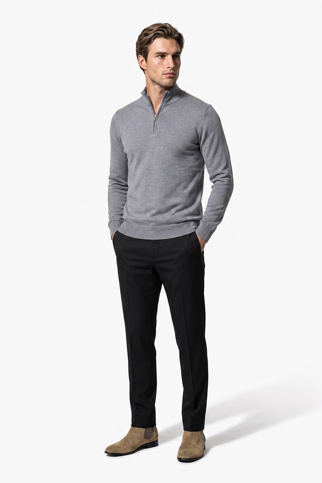 Men's Winter Lightweight Quarter Zip Jumper