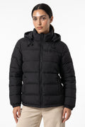 Women’s Winter Warm Hooded Black Puffer Jacket