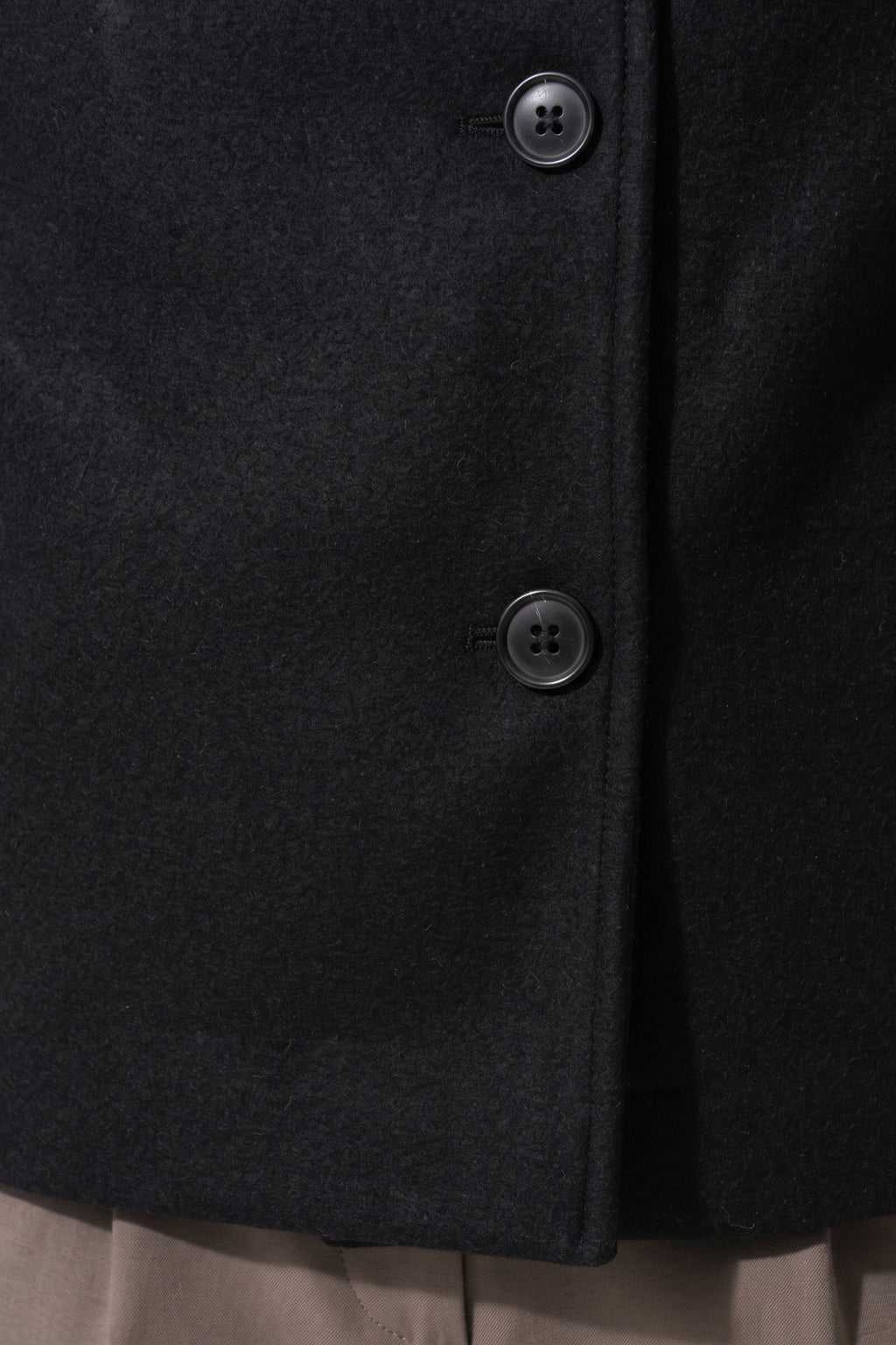 Women’s Winter Warm Short Wool Coat with Button Up High Collar