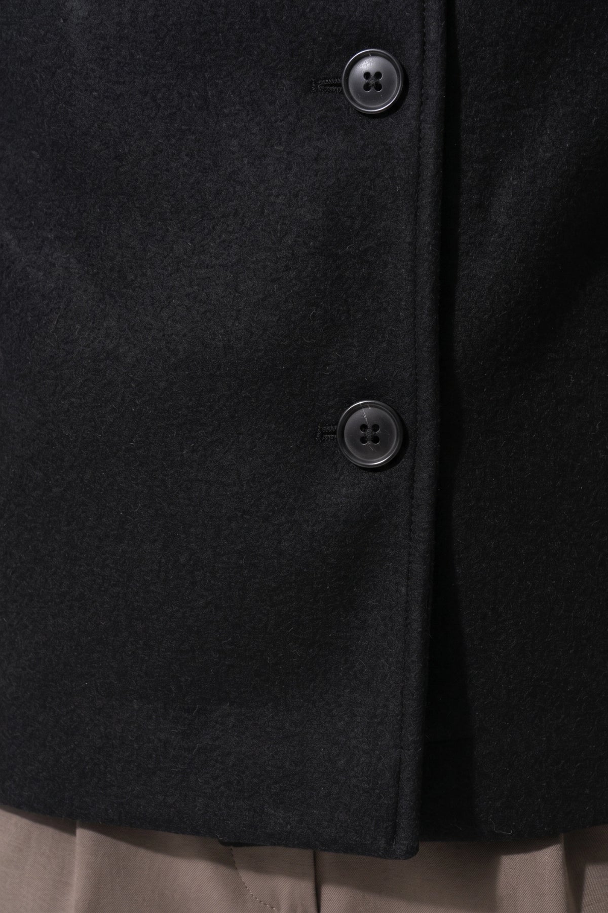 Women’s Winter Warm Short Wool Coat with Button Up High Collar