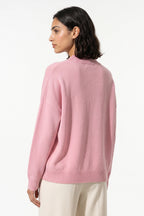 Women's Comfortable V Neck Knitted Jumper Relaxed Fit