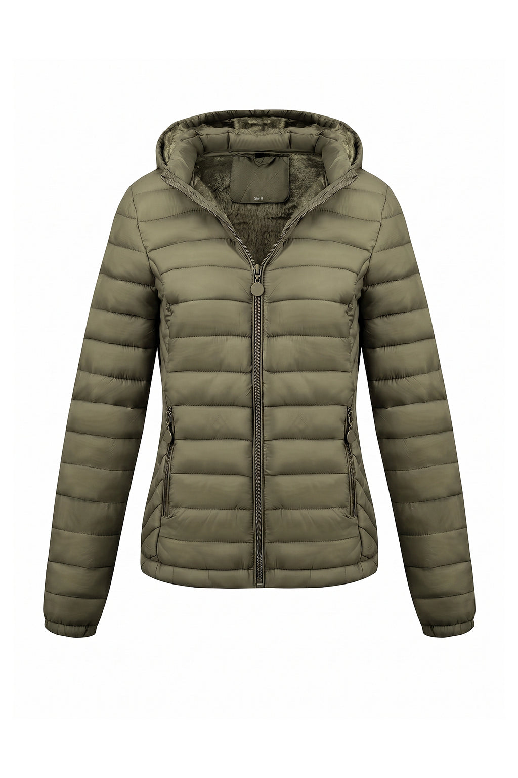 Women's Fleece Lined Warm Hooded Puffer Jacket