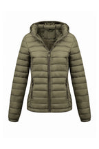 Women's Fleece Lined Warm Hooded Puffer Jacket