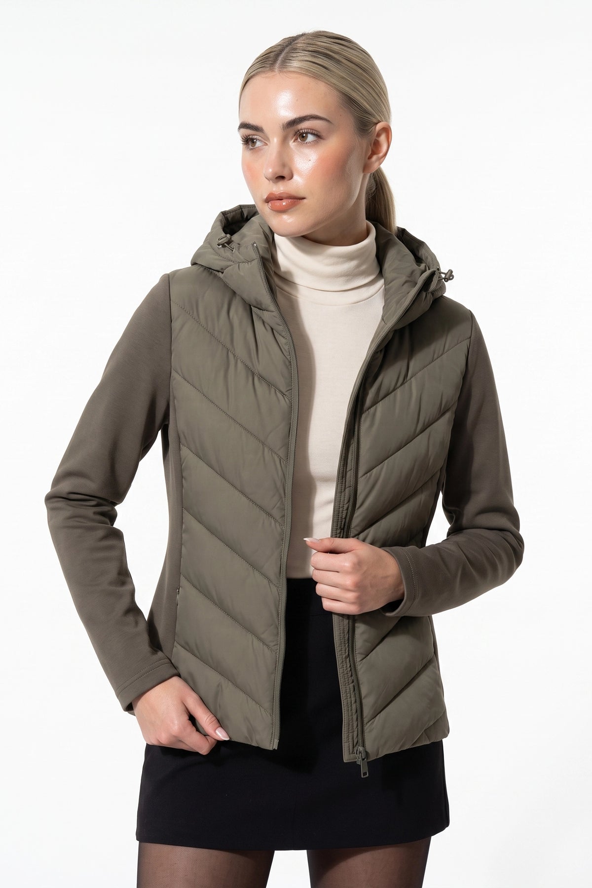 Women's Winter Lightweight Hooded Puffer Jacket